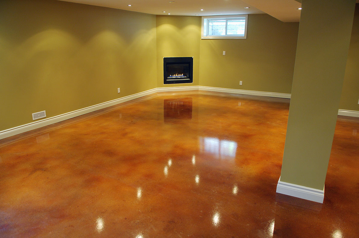 Acid Stain on home basement floor